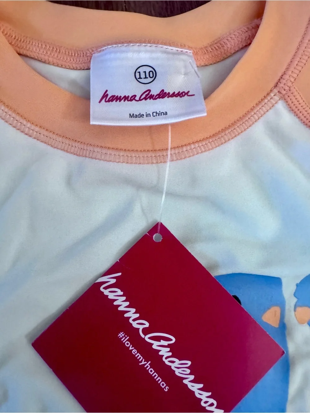 BNWT Hanna Andersson Girls' Long-Sleeve Rashguard with Blue Bird Print sz110 (5)